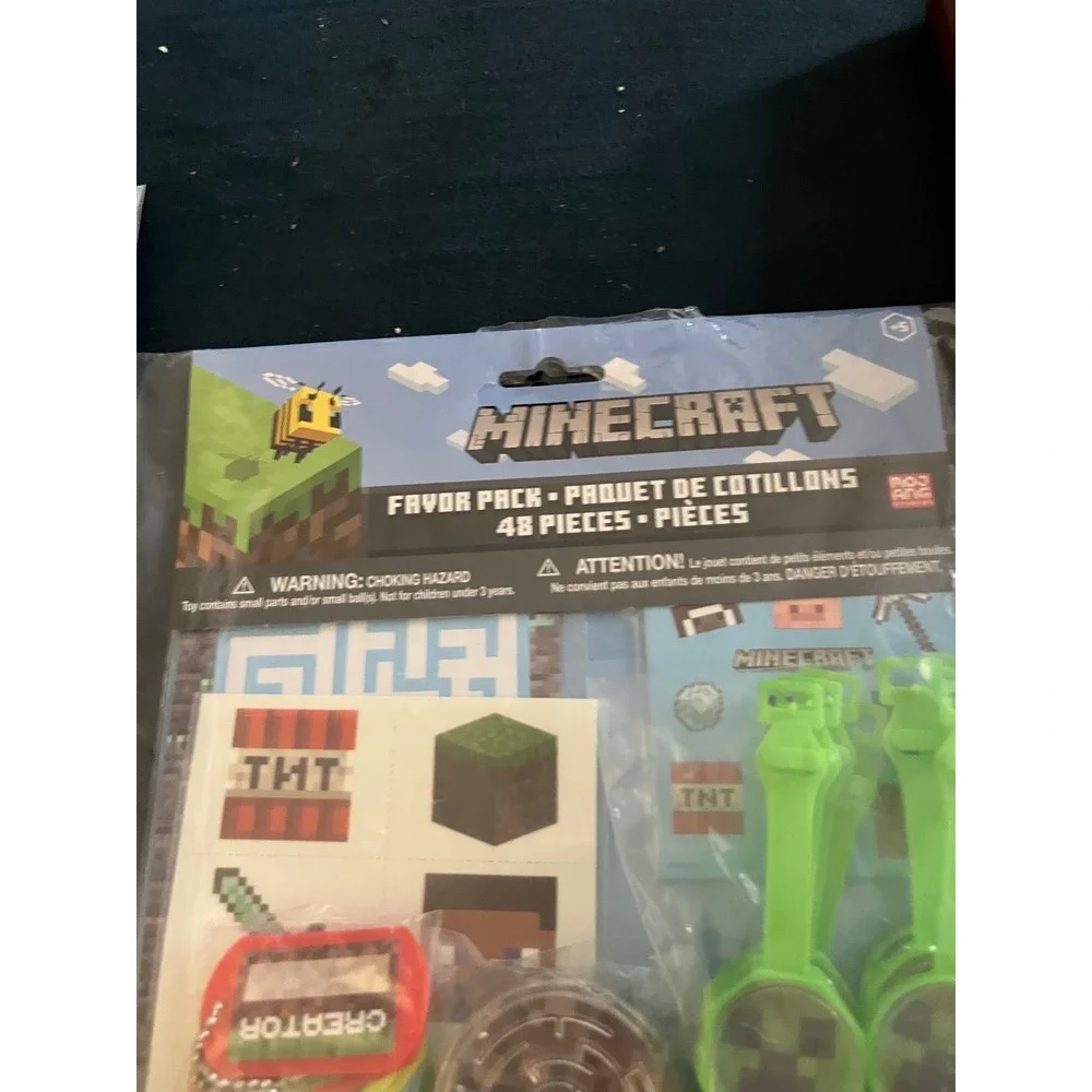 Minecraft Party Supplies Bundle Table Decorating Kit 48pc Favor Pack 12 Pencils